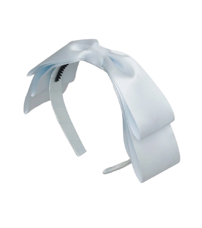 Blair Bow Vapor Blue Satin Headband
