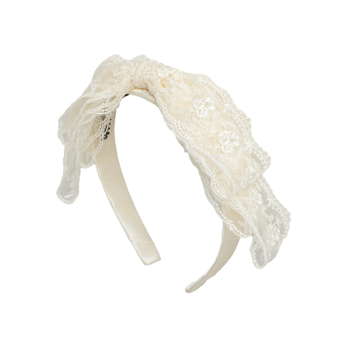 Blair Lace Bow Ivory Headand