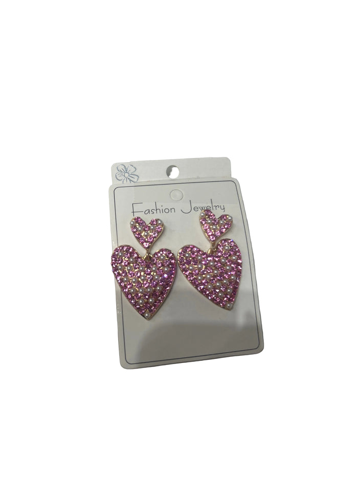 Bling Heart Earrings