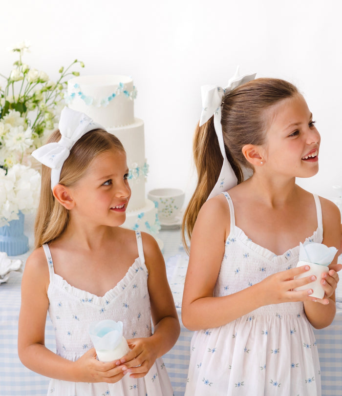 Blue Blossoms Girl Dress