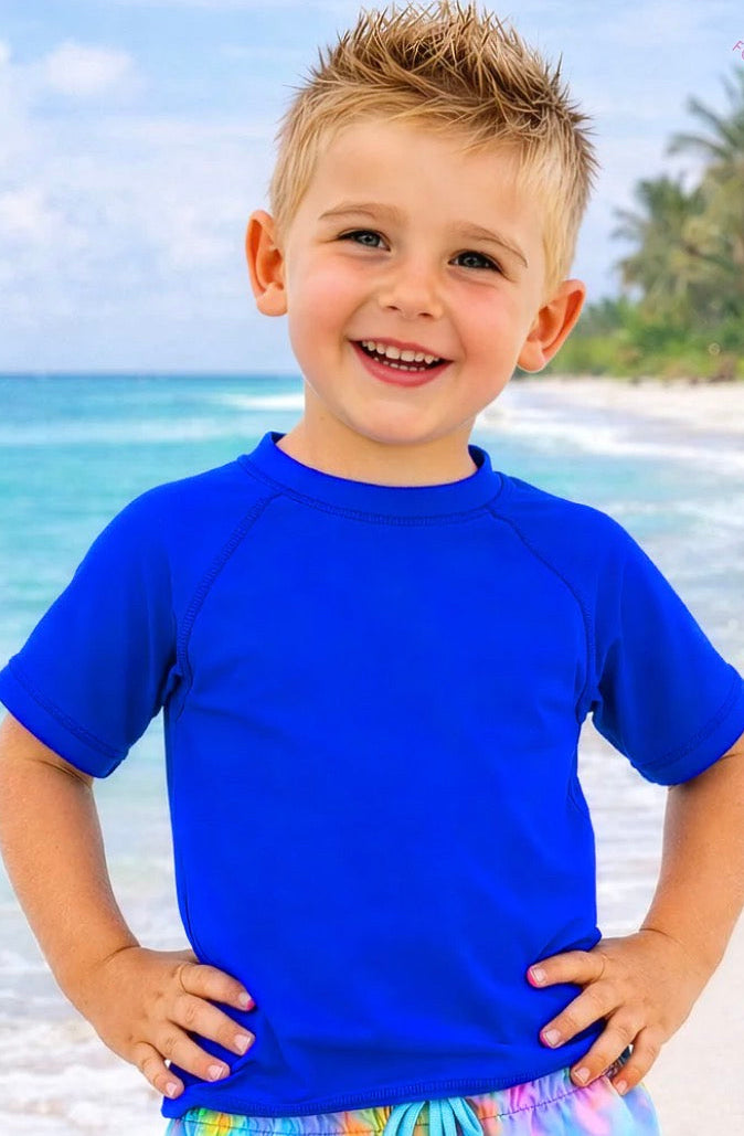 Blue Short Sleeve Rashgaurd