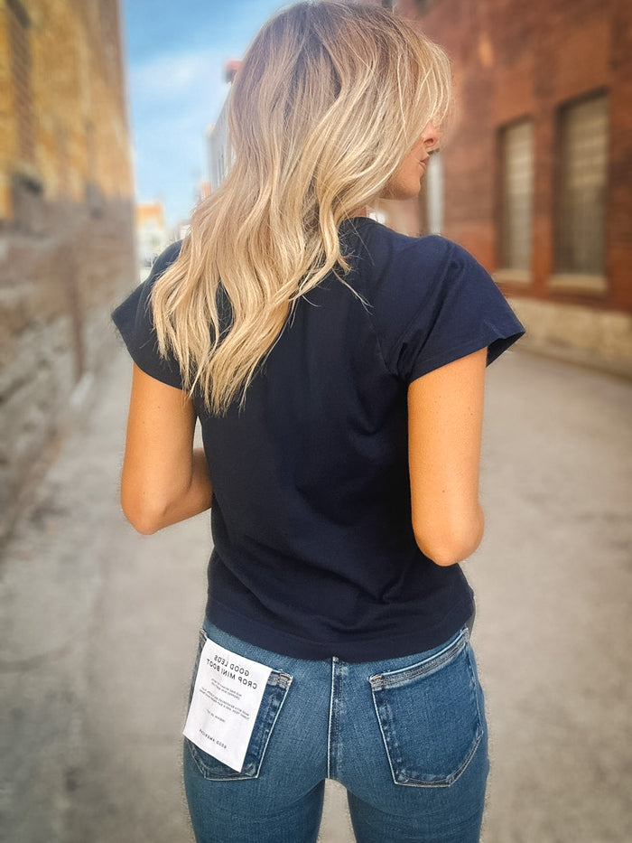 Bobi Soft Sculpt Cap Sleeve Tee