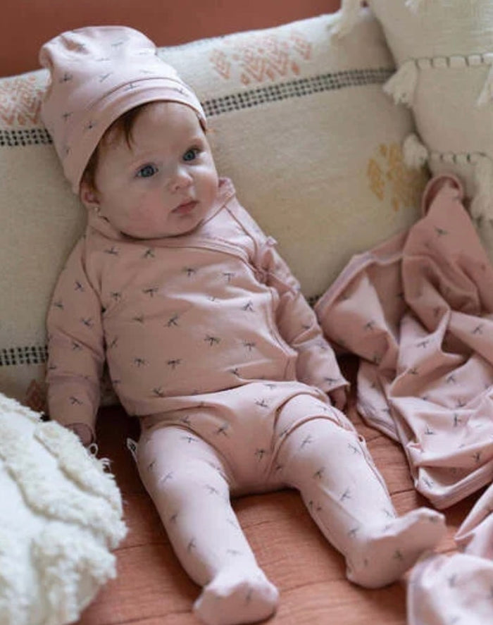 Bow Wrap Footie and Beanie