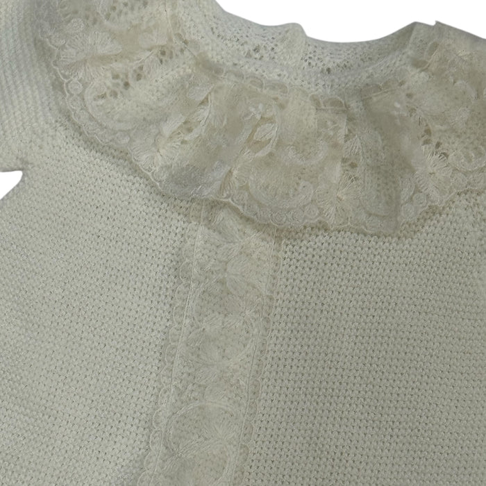 Briggita Luxe Ivory Babygrow with Bonnet