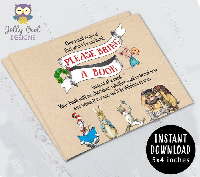 Bring A Book for Book Themed Baby Shower