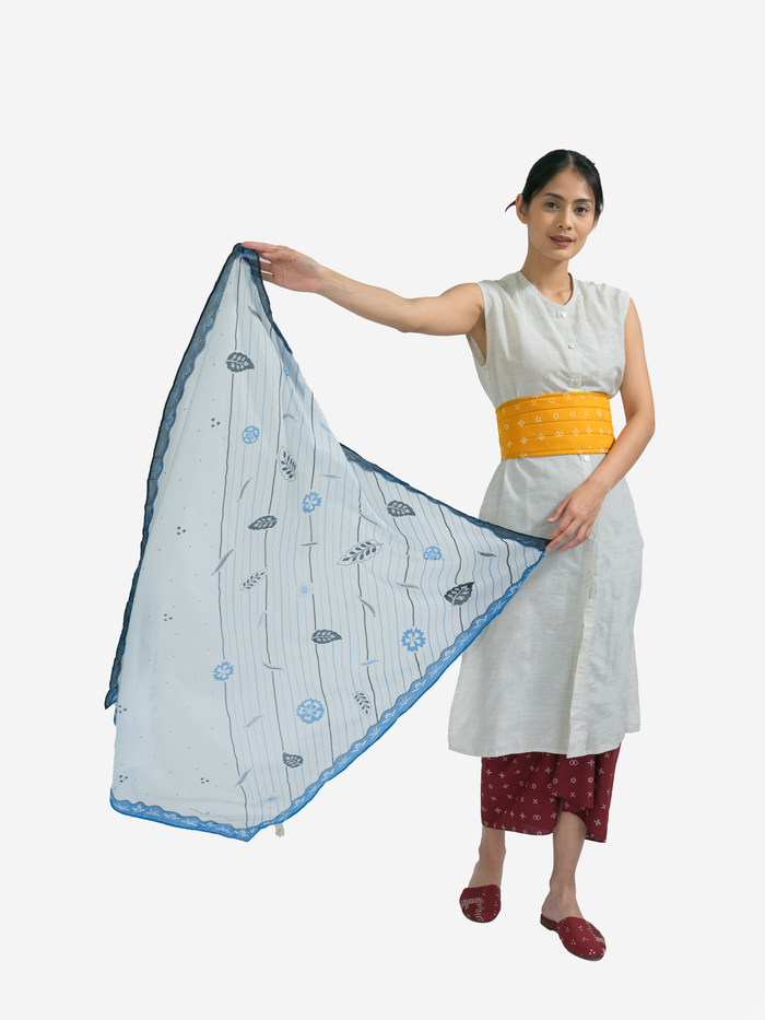 "Bunga Laut Biru" - Scarf