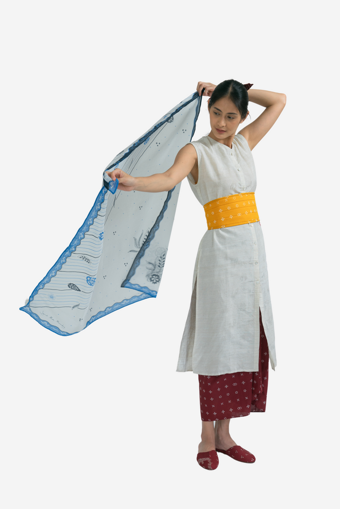 "Bunga Laut Biru" - Scarf