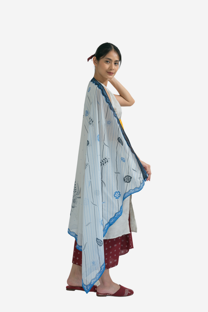 "Bunga Laut Biru" - Scarf