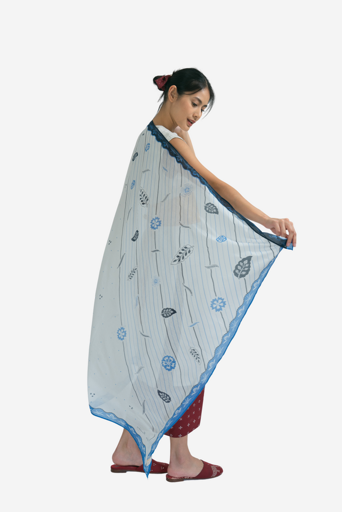 "Bunga Laut Biru" - Scarf