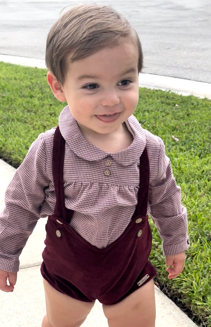 Burdeos Corduroy Burgundy 2-pc set