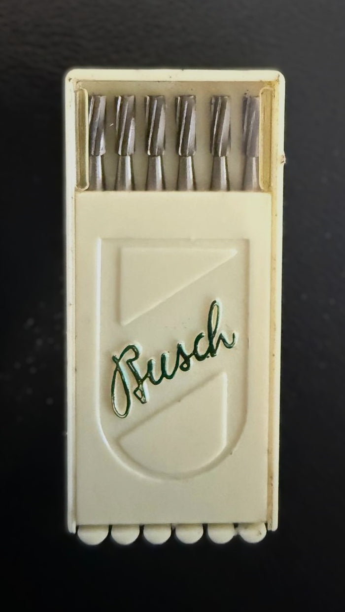 Busch Figure 62 Cylinder Square Bur – Size 7 (0.70mm) - 2 packs of 6