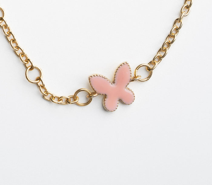 Butterfly Arabic Initial Bracelet Gold- Women