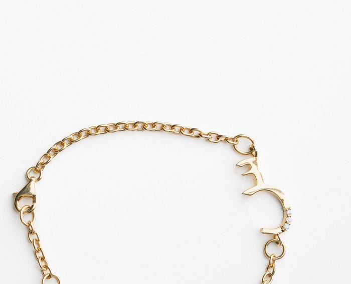 Butterfly Arabic Initial Bracelet Gold- Women