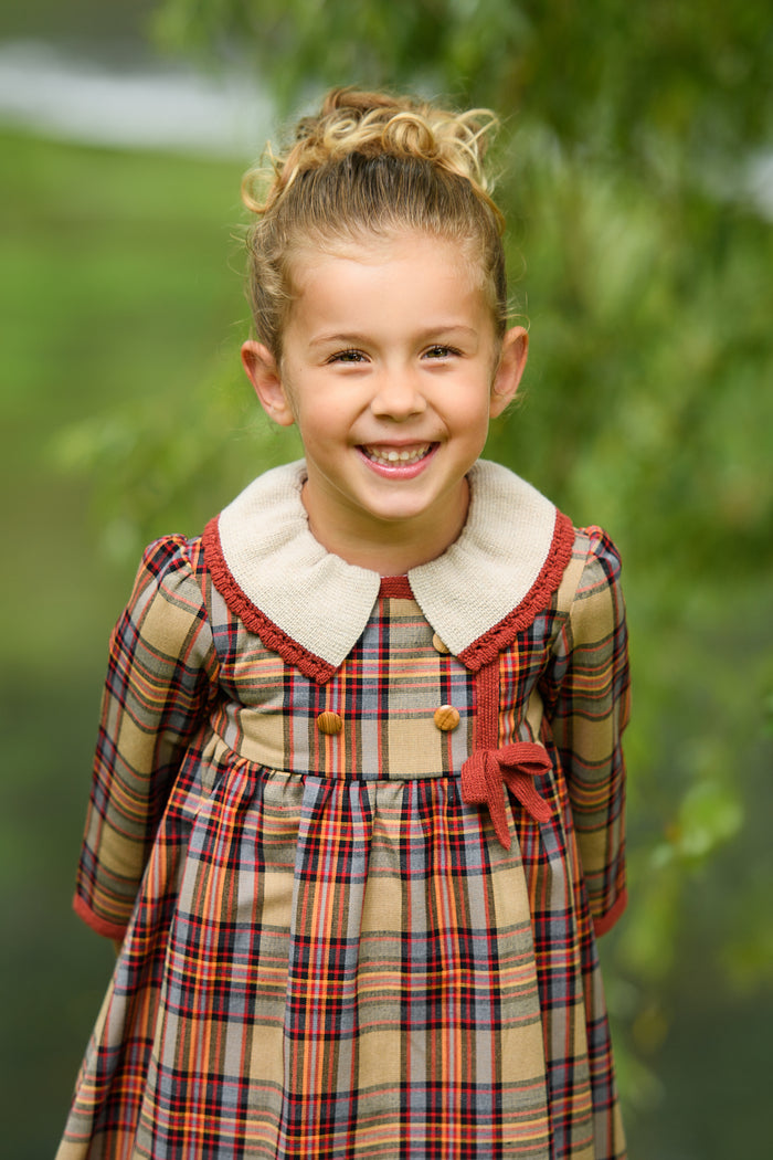 Calabazas Girl Checkered Dress