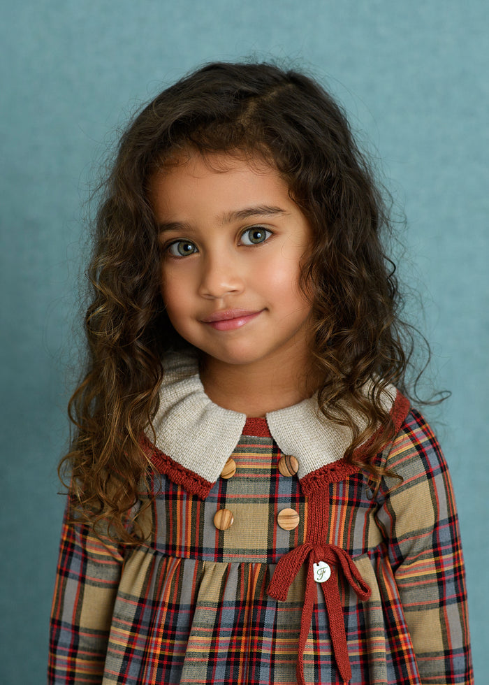 Calabazas Girl Checkered Dress