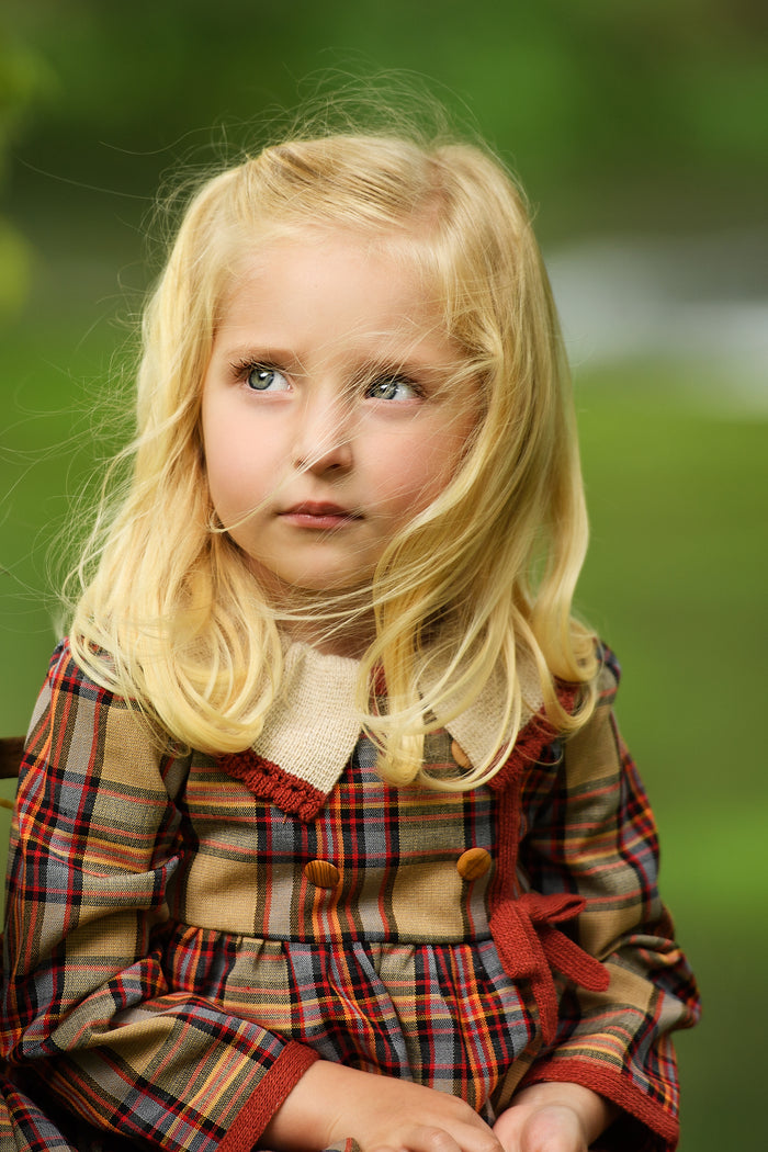 Calabazas Girl Checkered Dress