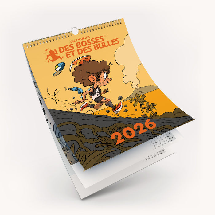 Calendrier mural Des Bosses et Des Bulles 2026