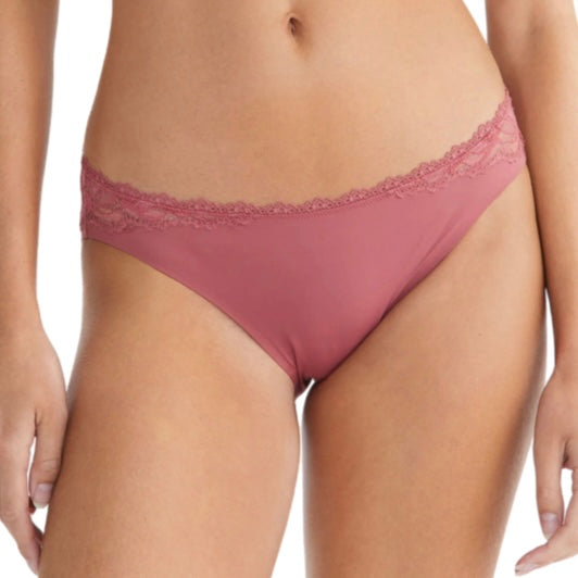 Calvin Klein Seductive Comfort Lotus Floral Bikini Brief Raspberry Blush