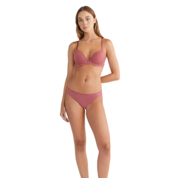 Calvin Klein Seductive Comfort Lotus Floral Bikini Brief Raspberry Blush