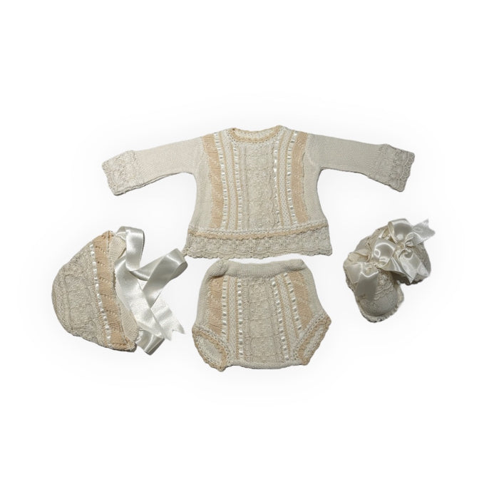 Cameron Luxe 4-piece Knitted Set Cream