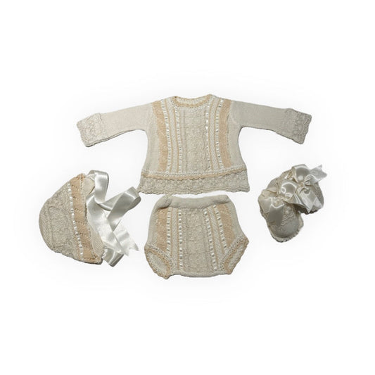 Cameron Luxe 4-piece Knitted Set Cream
