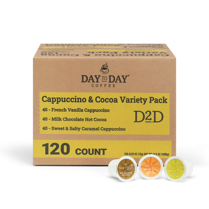 Cappuccino, Hot Cocoa Variety Pack Single Serve Coffee Pods