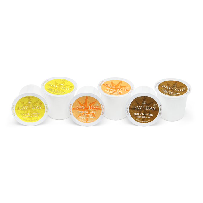Cappuccino, Hot Cocoa Variety Pack Single Serve Coffee Pods