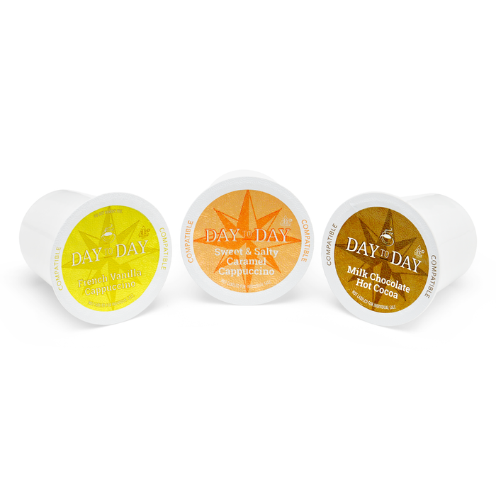 Cappuccino, Hot Cocoa Variety Pack Single Serve Coffee Pods