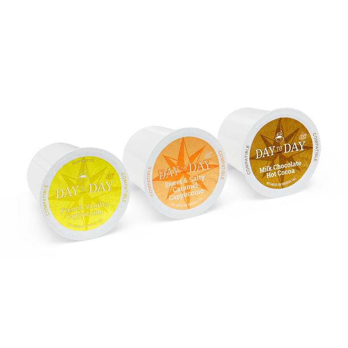 Cappuccino, Hot Cocoa Variety Pack Single Serve Coffee Pods