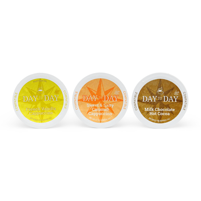 Cappuccino, Hot Cocoa Variety Pack Single Serve Coffee Pods