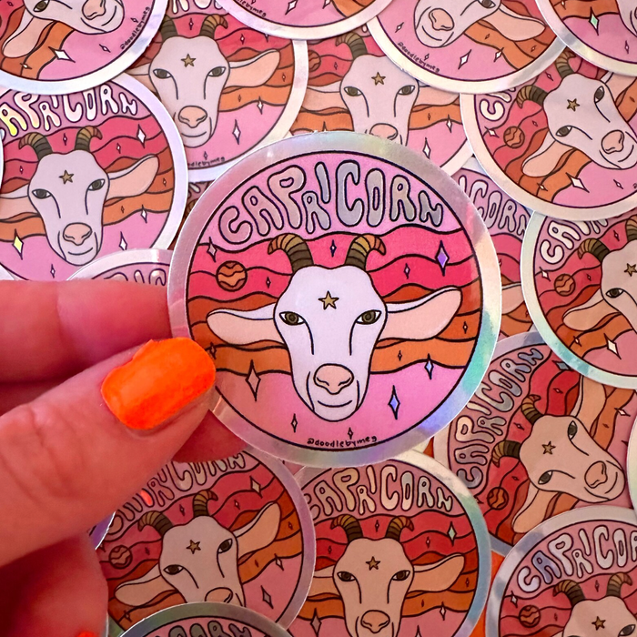 Capricorn Holographic Sticker