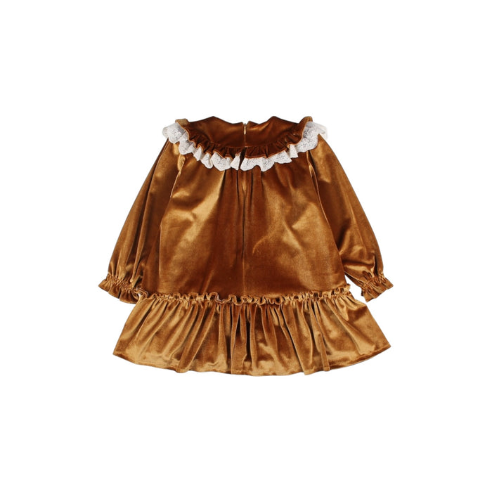 Carol Mustard Velvet Dress