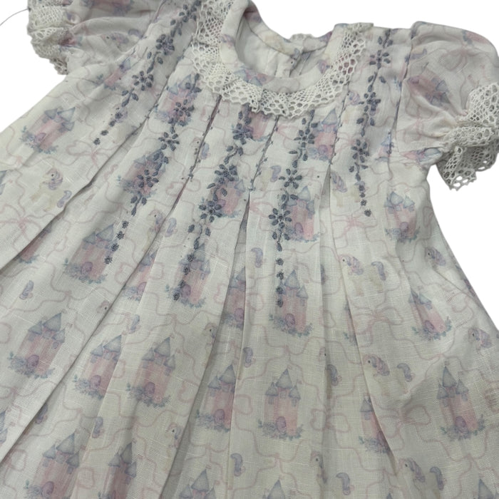Castles and Unicorns Embroidered Girl Dress