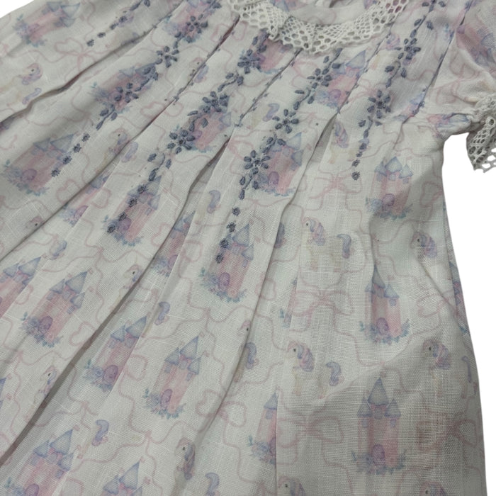 Castles and Unicorns Embroidered Girl Dress