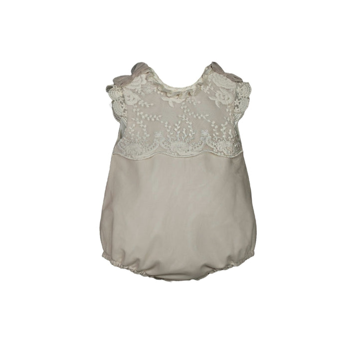 Catherine Beige Luxe Romper