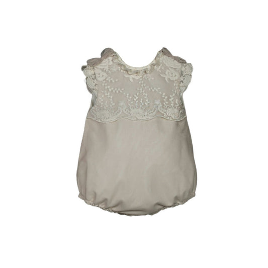Catherine Beige Luxe Romper