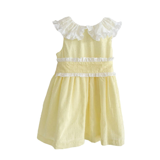 Cece Yellow Swiss Dot Girl Dress