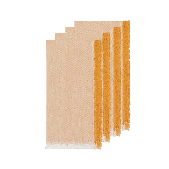 Chambray Heirloom Napkin Set of 4 - Ochre