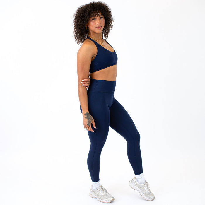 Classic Navy No Front Seam Legging 7/8 25" - Charge