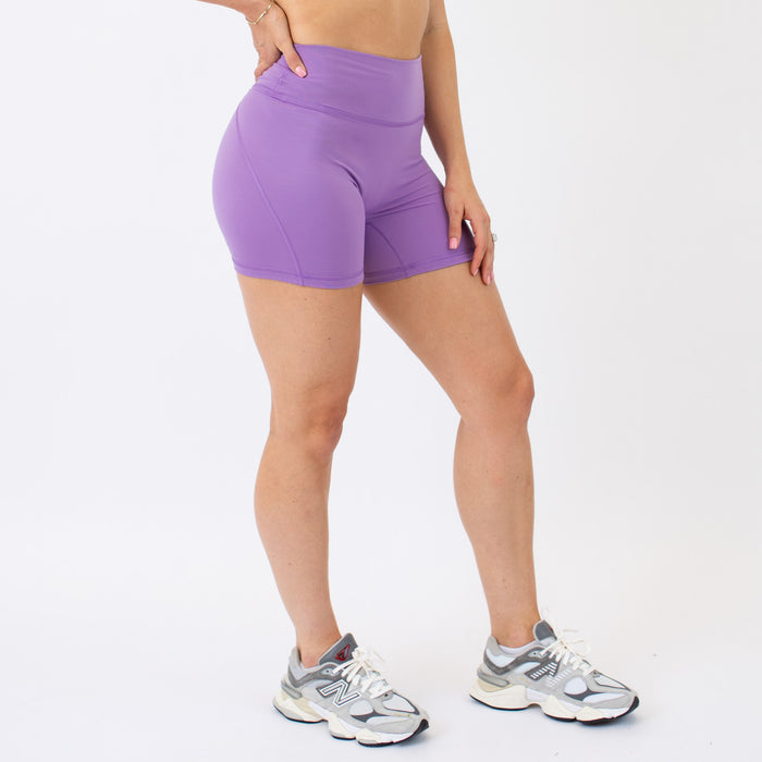 Amethyst Orchid No Front Seam High Rise Spandex Shorts