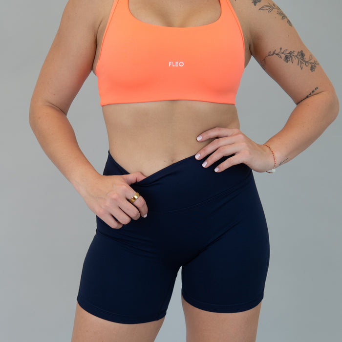 Classic Navy Charge Short 5" - No Front Seam - Higher Rise by FLEO - 3