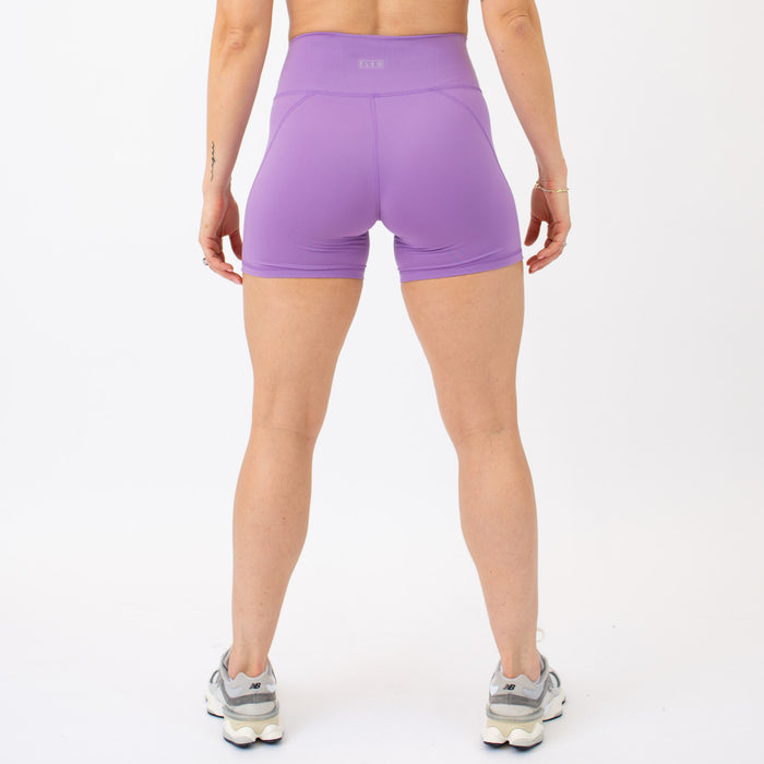 Amethyst Orchid No Front Seam High Rise Spandex Shorts