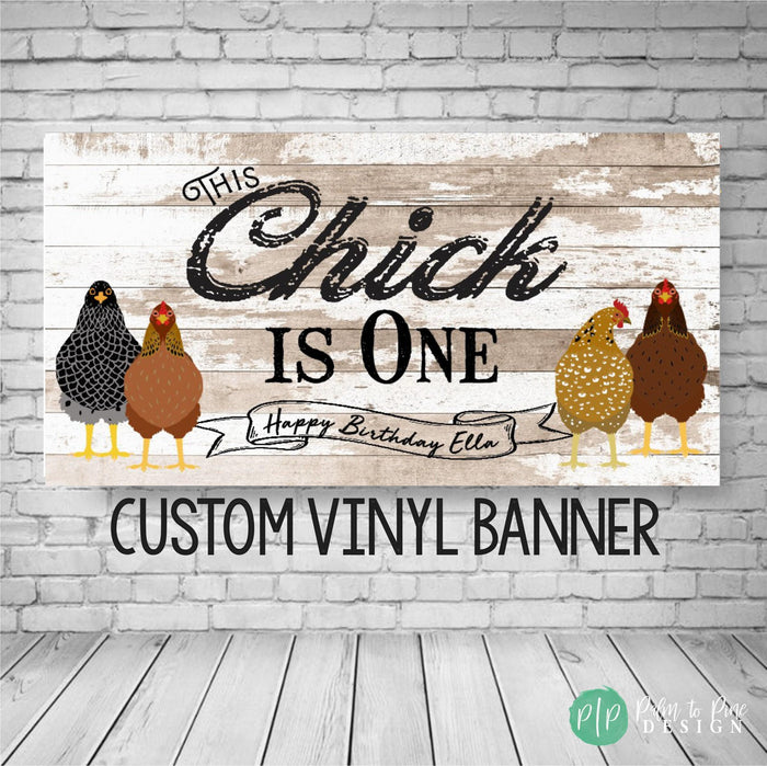 Chicken Birthday Banner
