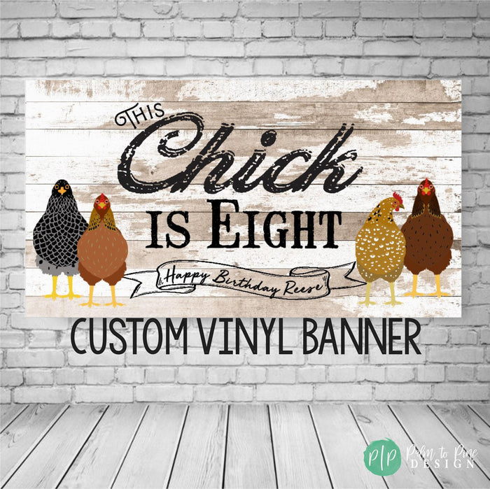 Chicken Birthday Banner