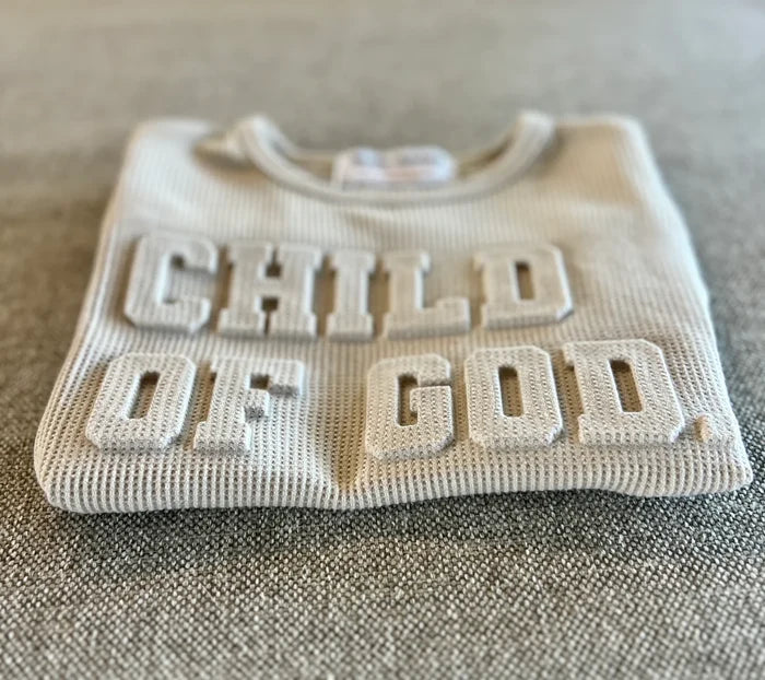 Child of God. Embossed Waffle Tee