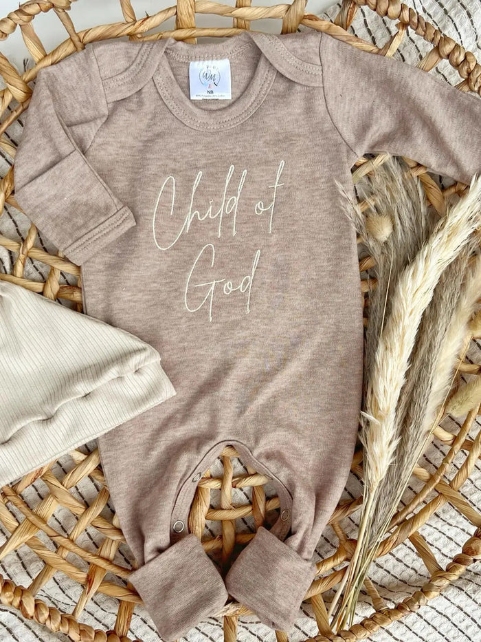 Child of God Romper- Mocha Brown