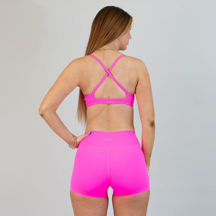 X Back Sports Bra - Neon Pink - Chloe