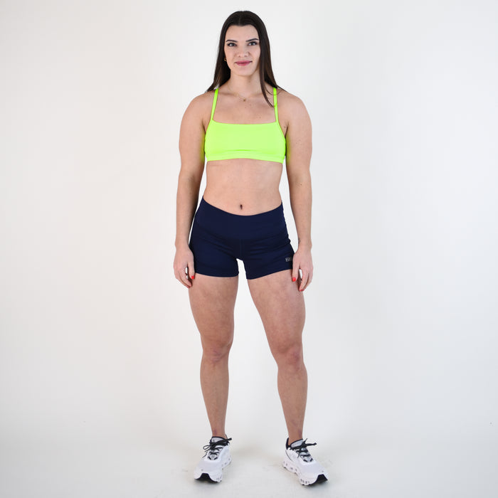 X Back Sports Bra - Chloe in Neon Green