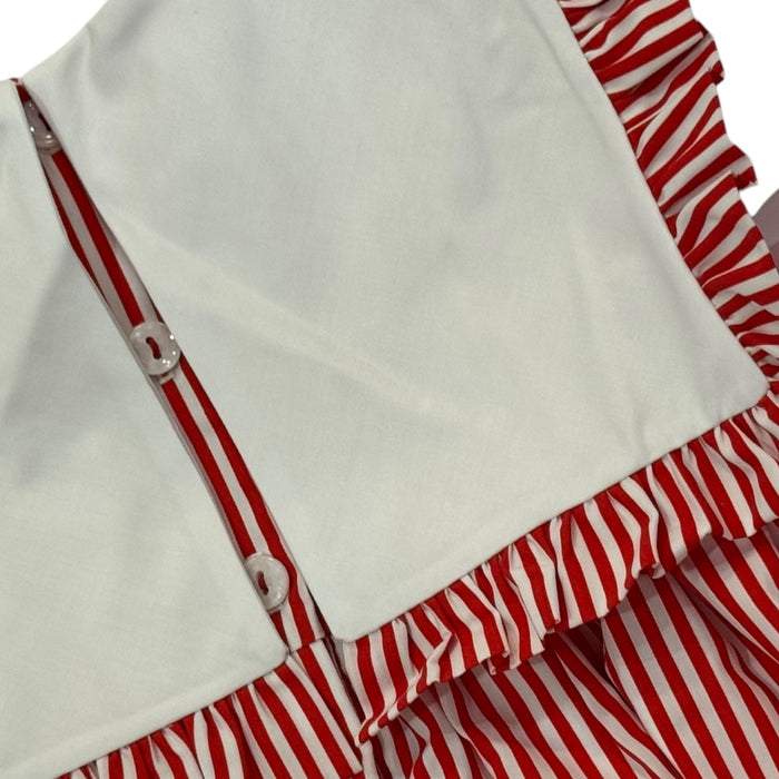 Circus Animals French Knot Red Girl Romper