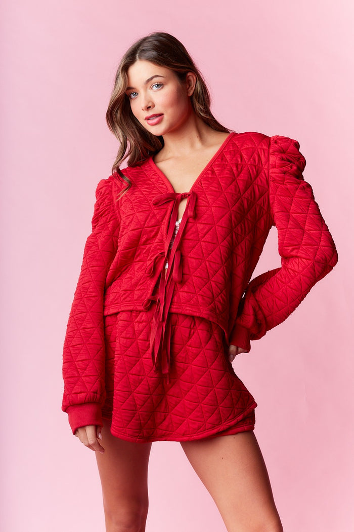 Clarice Quilted Skort Lounge Set